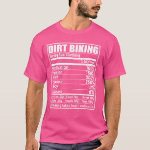 Grappig Dirt Biking Nutrition Label Motorcross MX  T-shirt