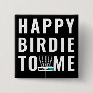 Grappig Disc Golf Verjaardag Birdie Cadeau Vierkante Button 5,1 Cm