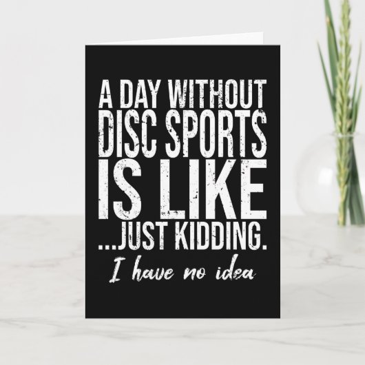 Grappig disc sport cadeau kaart (Voorkant)
