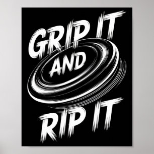 Grappig discgolf ontwerp voor mannen vrouwen discg poster