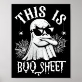 Grappig Dit is Boo Sheet Ghost Lazy Halloween Mann Poster (Voorkant)