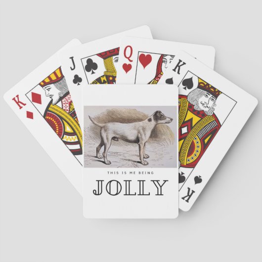 Grappig, dit is dat ik alleen ben van deze hond..  pokerkaarten (Achterkant)