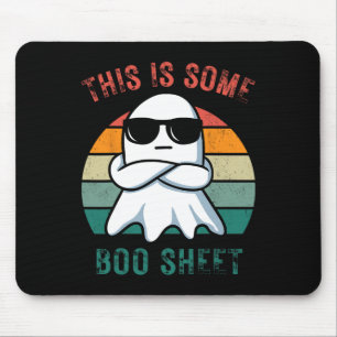 Grappig Dit is een aantal Boo Sheet Ghost Hallowee Muismat
