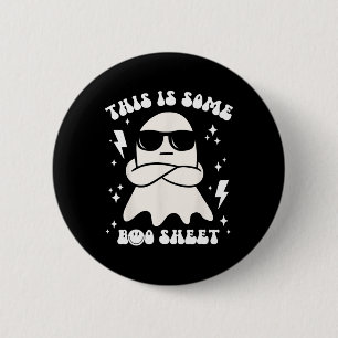 Grappig, dit is een of andere spookachtige Hallowe Ronde Button 5,7 Cm