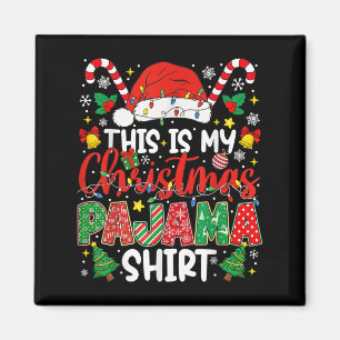 Grappig Dit Is Mijn Kerst Pyjama Shirt Pjs Kerstma Magneet