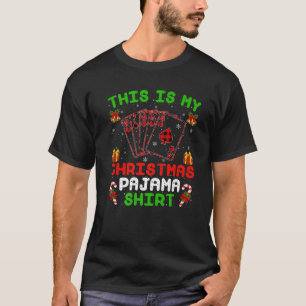 Grappig, dit is mijn kerstpajama poker kerst. t-shirt