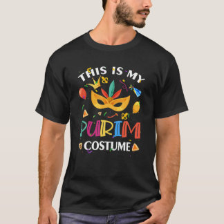 Grappig dit is mijn Purim Costume Masker Hamantash T-shirt