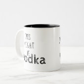 Grappig dit kan wodka zijn tweekleurige koffiemok (Voorkant links)
