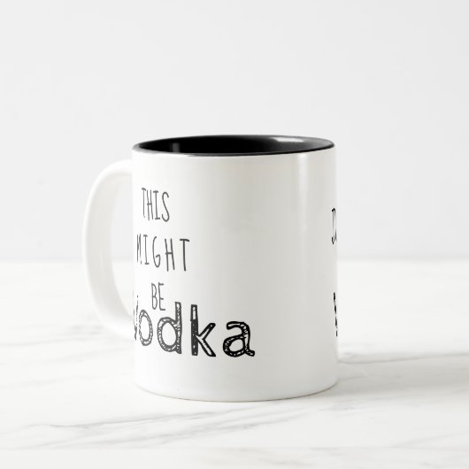 Grappig dit kan wodka zijn tweekleurige koffiemok (Voorkant links)
