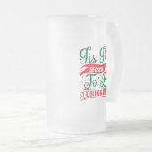 grappig dit seizoen drink kerst matglas bierpul (Voorkant rechts)