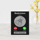 Grappig Dminton Shirt Dminton Bellen Quote Dminton Kaart (Gele Bloem)