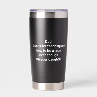 Grappig Dochter Cadeau voor Vader Geïsoleerde Drinkbeker
