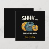 Grappig Doen Wiskunde Gewichtheffen Training Kaart (Voorkant / Achterkant)