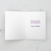 Grappig Dolly Llama Birthday Wisdom Kaart (Binnen)