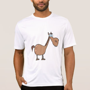 Grappig Dom Paard Grappig Bruine Hengst T-shirt