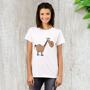 Grappig Dom Paard Grappig Bruine Hengst T-shirt