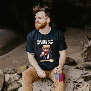 Grappig Donald Trump 2024 houten lepel T-shirt