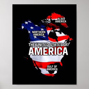 Grappig Donald Trump Amerikaanse vlag Canada Groen Poster