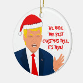Grappig Donald Trump cartoon kerstboom ornament (Links)