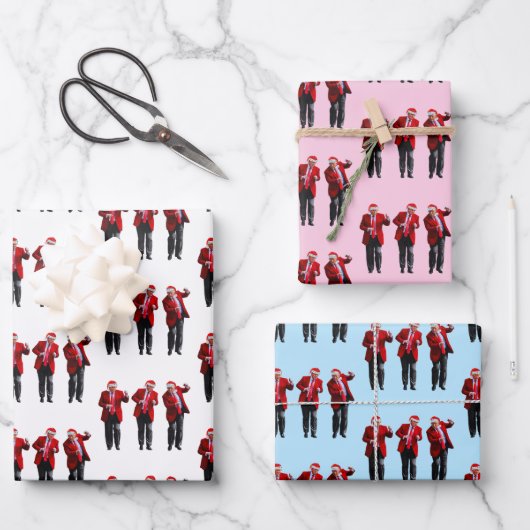 Grappig Donald Trump Dancing President Kerst Inpakpapier Vel (Voorkant)