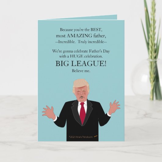 Grappig Donald Trump Happy Fathers Day Custom Kaart (Voorkant)