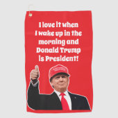 Grappig Donald Trump Ik hou van het 47e President Golfhanddoek (Voorkant)