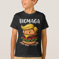 Grappig Donald Trump maakt frietjes hamburger B