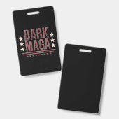 Grappig DONKER MAGA 2024 Badge (Voor- en achterkant)