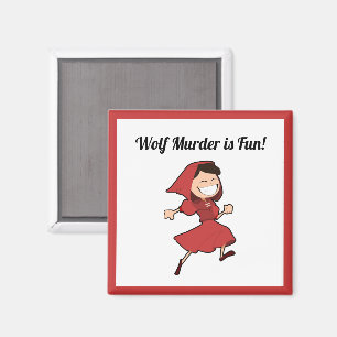 Grappig Donker Sprookje Roodkapje Magneet