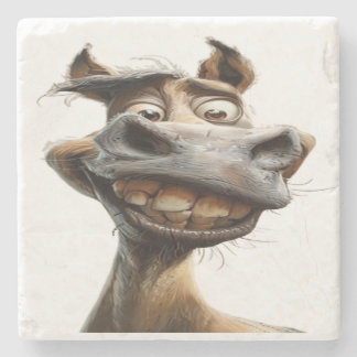 Grappig Donkey Art Design Stenen Onderzetter