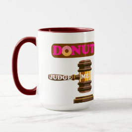 Grappig "Donut Judge Me" Pun Cup Schattigee Gift H Mok
