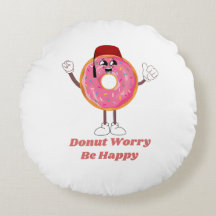 Grappig Donut T-Shirt – Donut Zorgen Gelukkig Cade