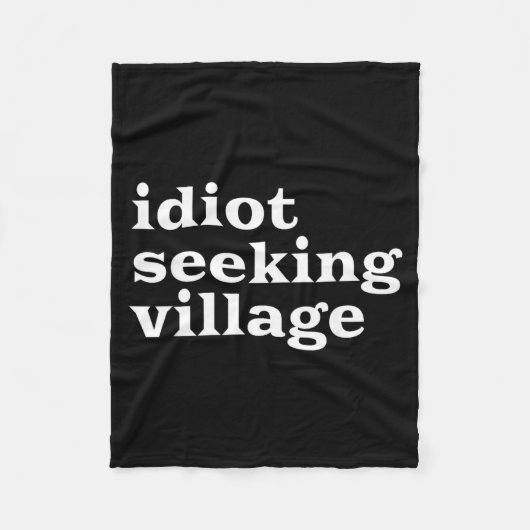 Grappig dorpsmannen slogan fleece deken (Voorkant)