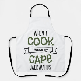 Grappig Draag Mijn Cape Terug Kook Bakken Schort