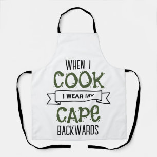Grappig Draag Mijn Cape Terug Kook Bakken Schort