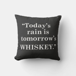 Grappig drank whiskey citaat kussen