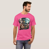 Grappig Drie Opossum Maan 3 Possum Volle Vreemde M T-shirt (Voorkant volledig)