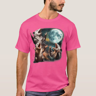 Grappig Drie Opossum Maan 3 Possum Volle Vreemde M T-shirt