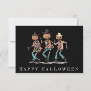 Grappig Drie Skelet Halloween Kaart