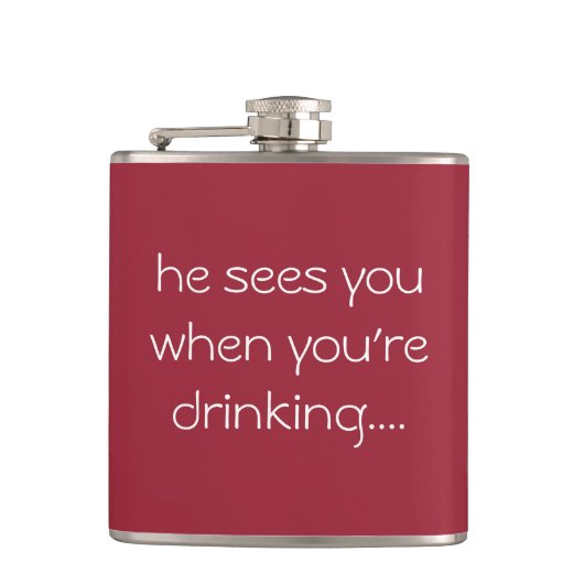 Grappig drink cadeau.. kerstfles heupfles (Voorkant)
