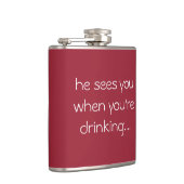 Grappig drink cadeau.. kerstfles heupfles (Rechts)