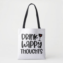 Grappig Drink Canvas tas wijncitaat