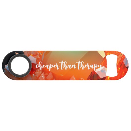 Grappig Drink citaat Abstracte onderwaterkristalle Speed Flessenopener (Voorkant (Horizontaal))