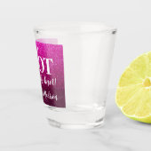 Grappig Drink Citaat Trendy Wedding Glitter Party Shot Glas (Rechts)