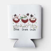 Grappig "Drink, Drink, Drink" Snowman en Wine Blikjeskoeler (Achterkant)