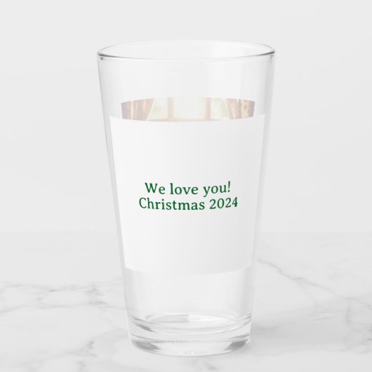 Grappig Drink Eend Kerstglas Glas (Achterkant)