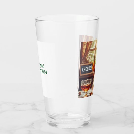 Grappig Drink Eend Kerstglas Glas (Rechts)