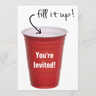 Grappig Drink Empty Cup Booze Party Kaart