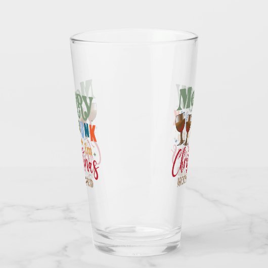 grappig drink Kerst drink Glas (Links)