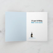 Grappig Drink op de Tub Birthday Kaart (Binnen)